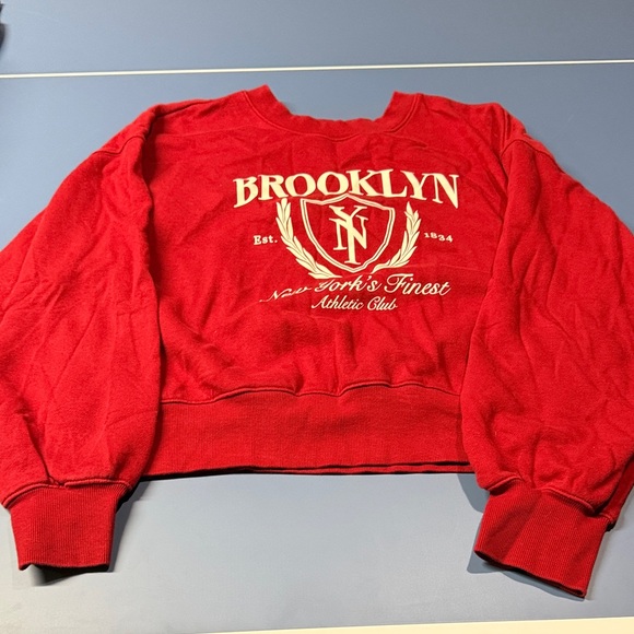 Old Navy Tops - Old Navy Red Brooklyn Sweatshirt